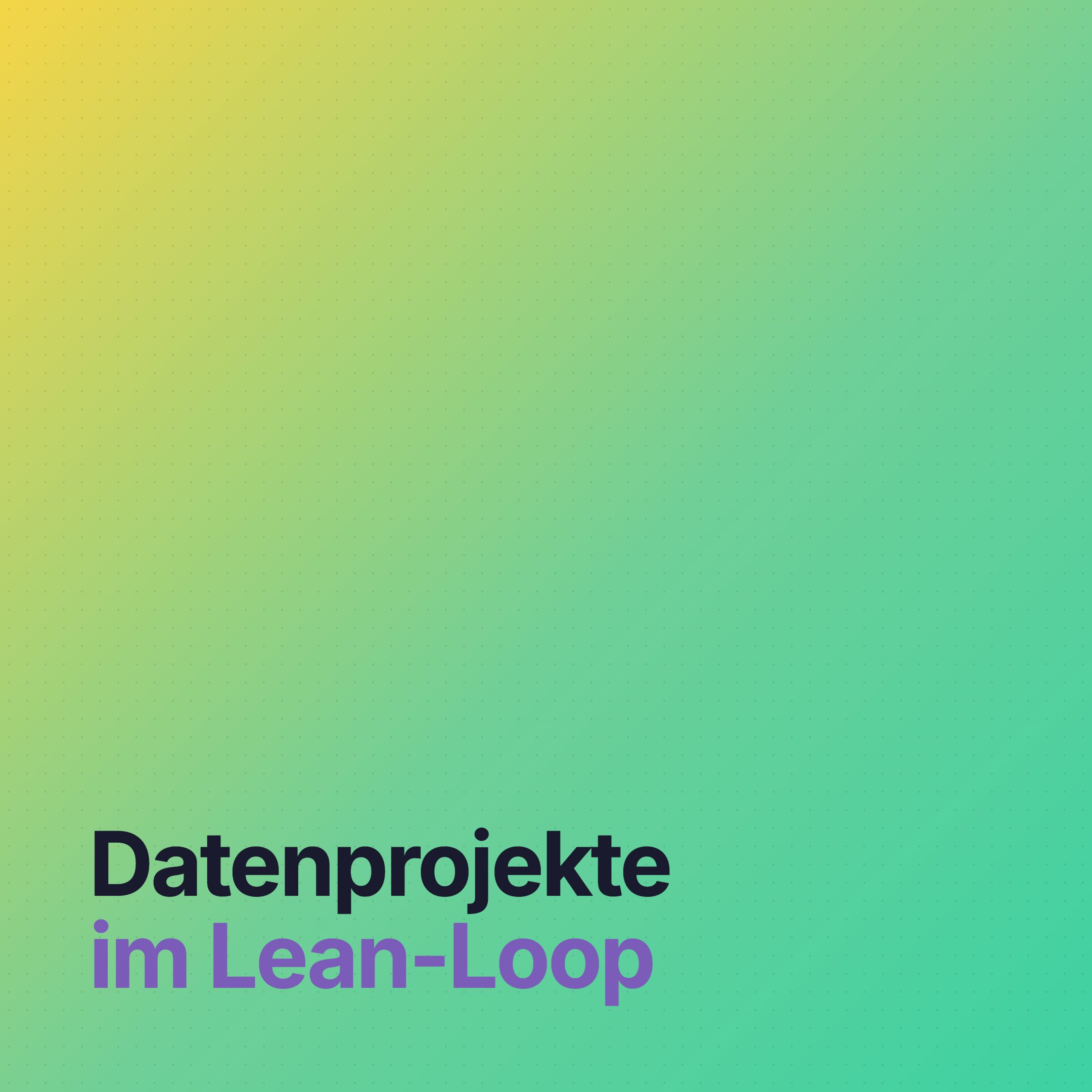Datenprojekte im Lean-Loop