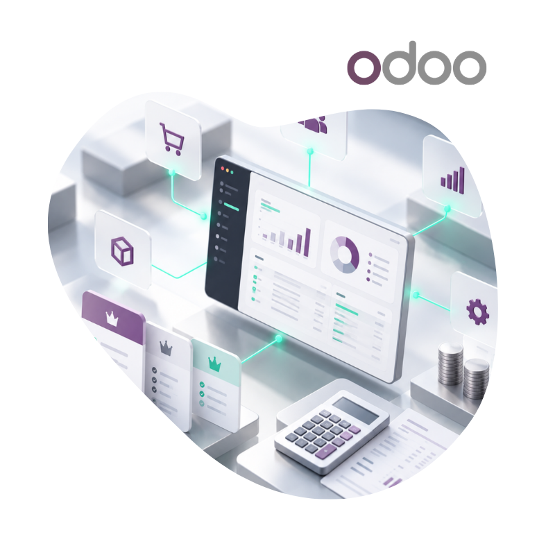 Odoo Grafik am Monitor