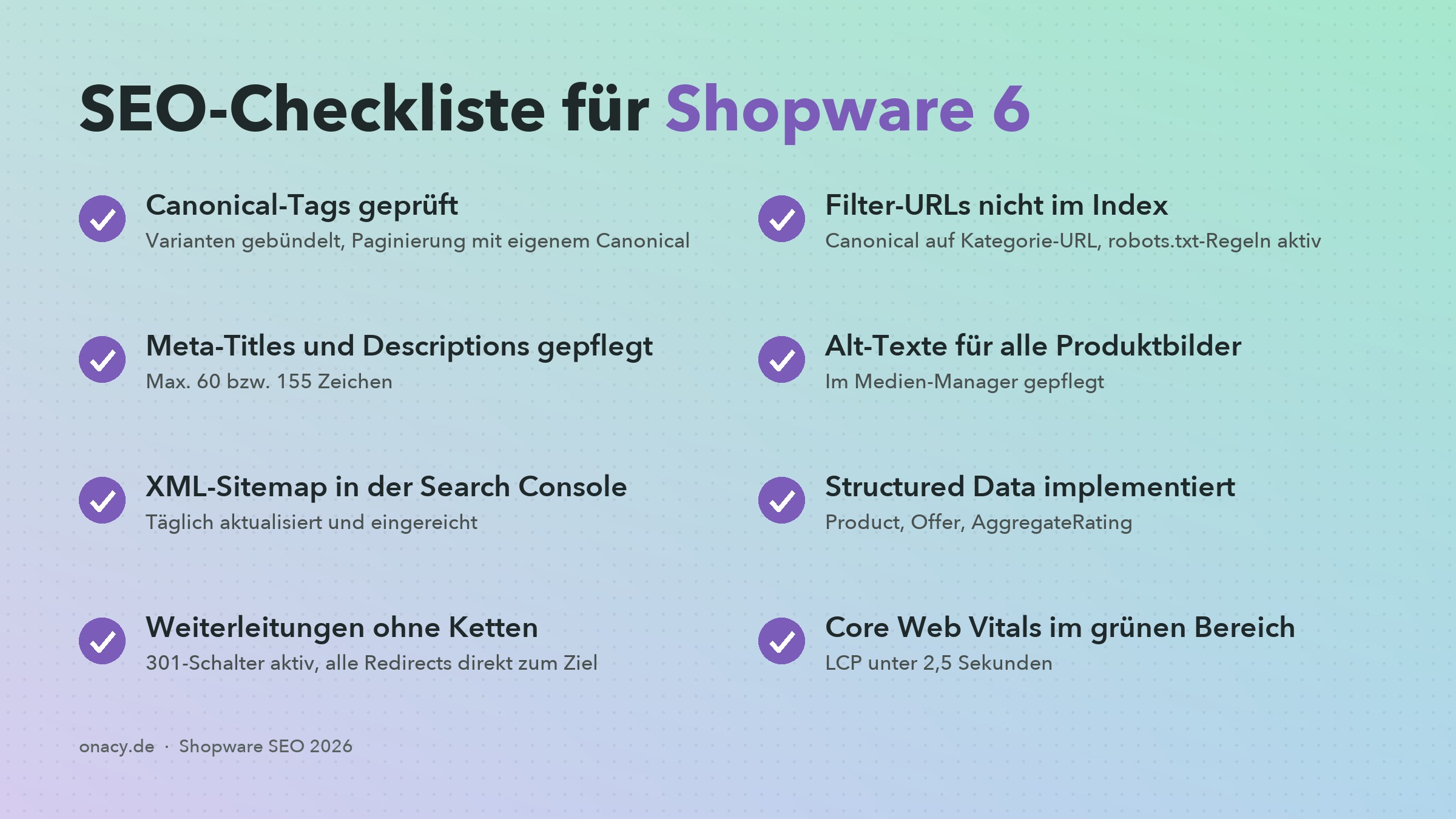 SEO-Checkliste für Shopware 6: die wichtigsten Punkte zur technischen Optimierung